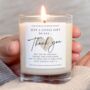 Thank You Gift Personalised Scented Candle, thumbnail 1 of 6