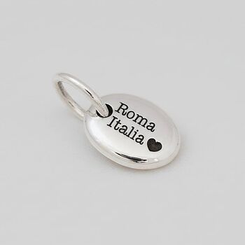 Pebble Personalised Solid Silver Charm, 5 of 12