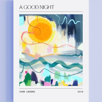 John Legend Goodnight Inspired Abstract Art Print, 3 of 5