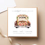 Vintage Floral Car Personalised Wedding Card, thumbnail 1 of 2