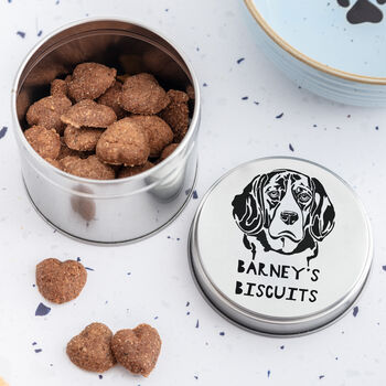 Personalised Beagle Dog Storage Tin With Treats, 2 of 3
