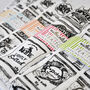 Crisp Packets Illustrated Black And White Tea Towel, thumbnail 10 of 11