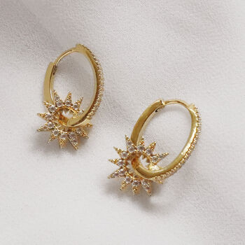 Sunlit Gold Hoop Earrings, 2 of 7