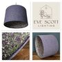 Violet Columbine Purple Tweed Botanical Lined Lampshade, thumbnail 7 of 7