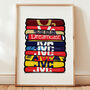 Football Shirt Stack Poster, thumbnail 1 of 12