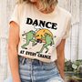 'Dance At Every Chance' Retro Frog Tshirt, thumbnail 1 of 7