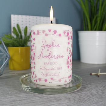 Patterned Christening Candle For Boys And Girls, 8 of 9