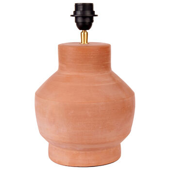 Buckland Terracotta Table Lamp With Raffia Shade, 2 of 7