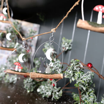 Bunny And Toadstool Garland Decoration, 3 of 4