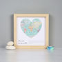 You Are My World Map Heart Valentine's Framed Print, thumbnail 3 of 7