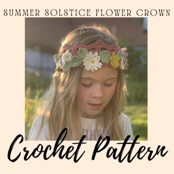 Summer Solstice Flower Crown Pattern Printable Guide, 2 of 9
