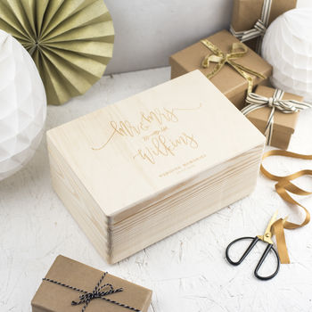 Personalised Wooden Wedding Memory Box, 7 of 11