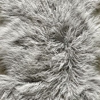 Curly Tibetan Sheepskin Rug Light Grey, 2 of 2