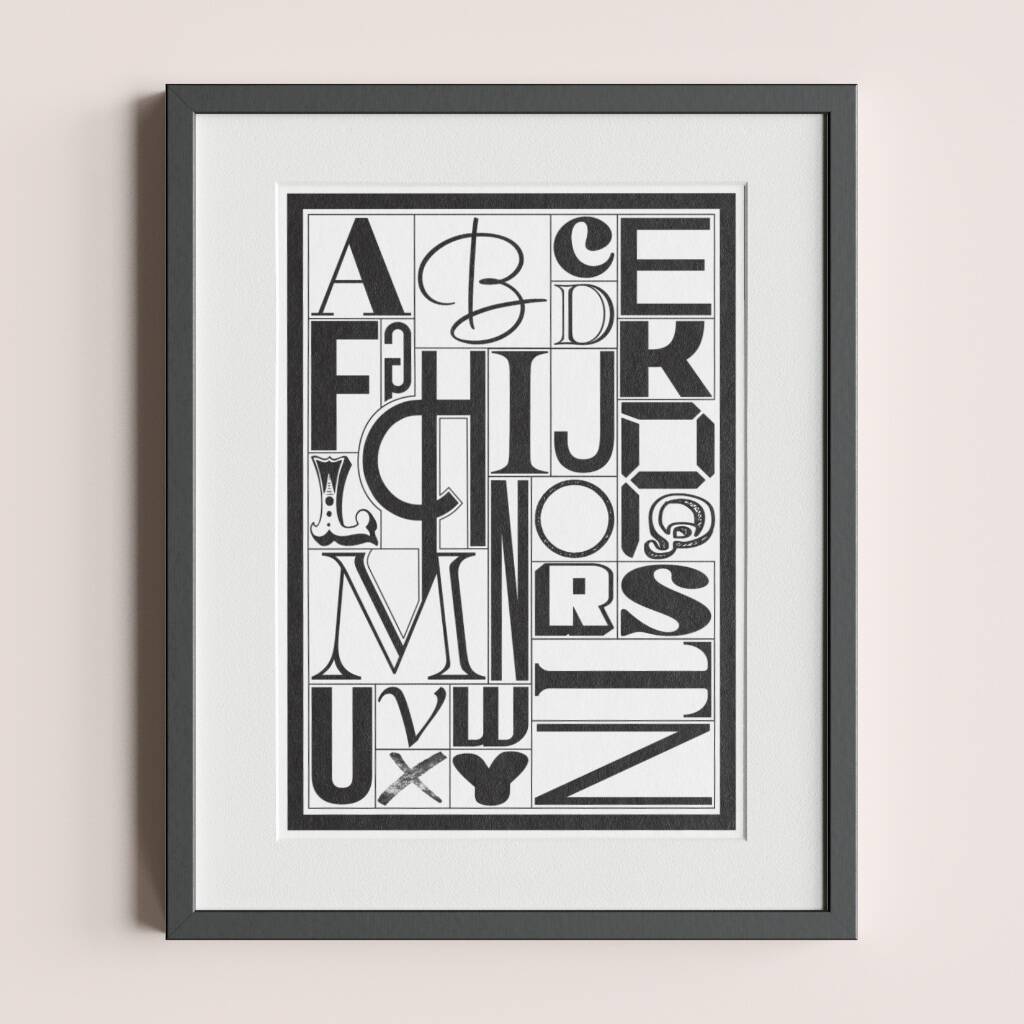 Alphabet Typography A3, A4 Or A5 Print, 1 of 4