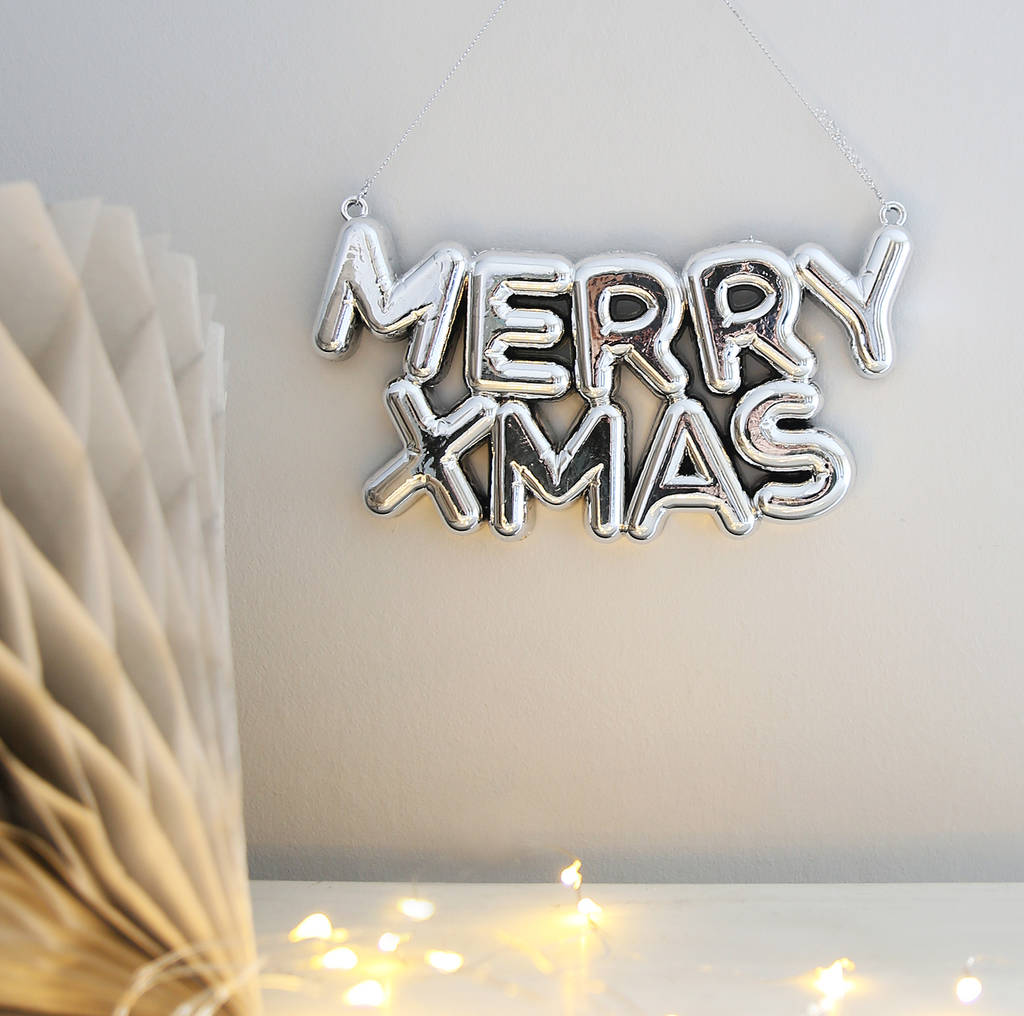 merry xmas sign by red lilly | notonthehighstreet.com