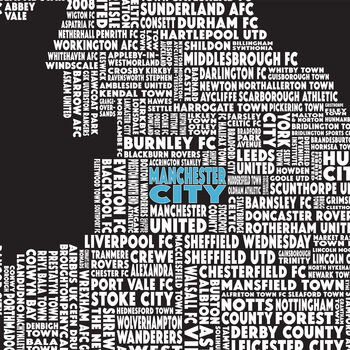 Personalised UK Women's Super League Football Team Map, 4 of 4