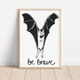 Be Brave Bat Print, thumbnail 1 of 5