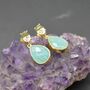 Amazonite Green Amethyst Earrings, thumbnail 3 of 6