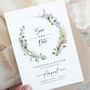 'Periwinkle Wreath' A6 Save The Date Card, thumbnail 1 of 2