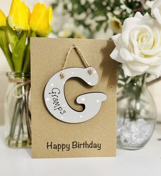 Personalised Gramps Birthday Card G Letter Keepsake, 3 of 5