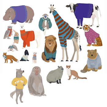 Personalised Animal Family Print, 5 of 7