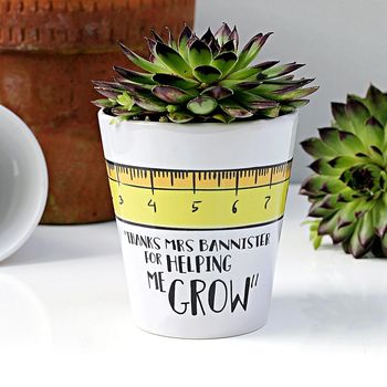 Personalised Ruler Teachers Plant Pot, 3 of 3