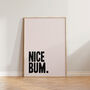 Nice Bum Green Pink Bathroom Wall Print, thumbnail 2 of 7