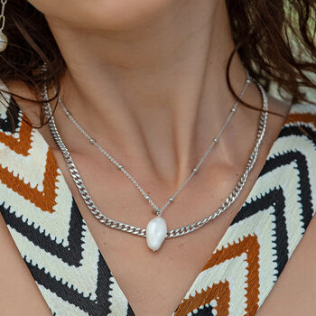 Luxury Cuban Silver Chain Necklace, 4 of 6