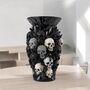 Black And Silver Skull Vase, thumbnail 2 of 7