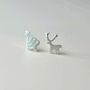 Christmas Tree And Reindeer Stud Earrings, thumbnail 2 of 4