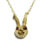 Red Eyed Bunny Rabbit Head Necklace, thumbnail 4 of 6