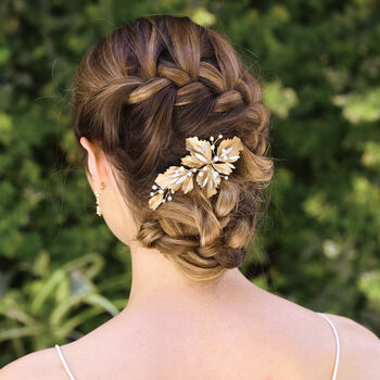 Sunburst Enamel Art Deco Inspired Bridal Hair Clip, 8 of 9