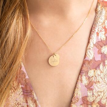 Asta Initial And Name Personalised Disc Necklace, 2 of 12
