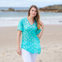 Aquamarine Luxury Silk Embroidered Tunic, thumbnail 1 of 5