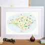 Map Of Isle Of Wight Art Print, thumbnail 1 of 5