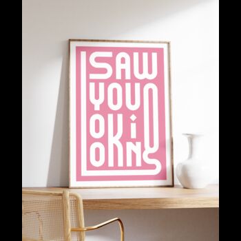 Saw You Looking, Poster Print, Retro Print, 11 of 11