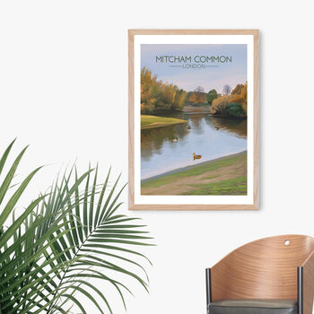 Mitcham Common London Travel Poster Art Print, 4 of 8