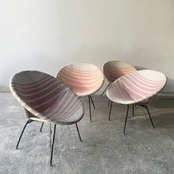 Vintage Mid Century Wicker Patio Chairs, 11 of 12