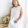 Women's White Cotton Nightdress Molly, thumbnail 1 of 4
