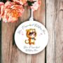Personalised Cute Child Tiger Hearts Decoration Gift, thumbnail 2 of 2