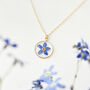 Gold Forget Me Not Necklace And Earrings Set, thumbnail 2 of 7
