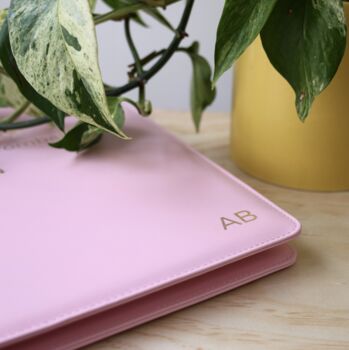 Vegan Leather Folio Personalised With Your Initials, 2 of 2