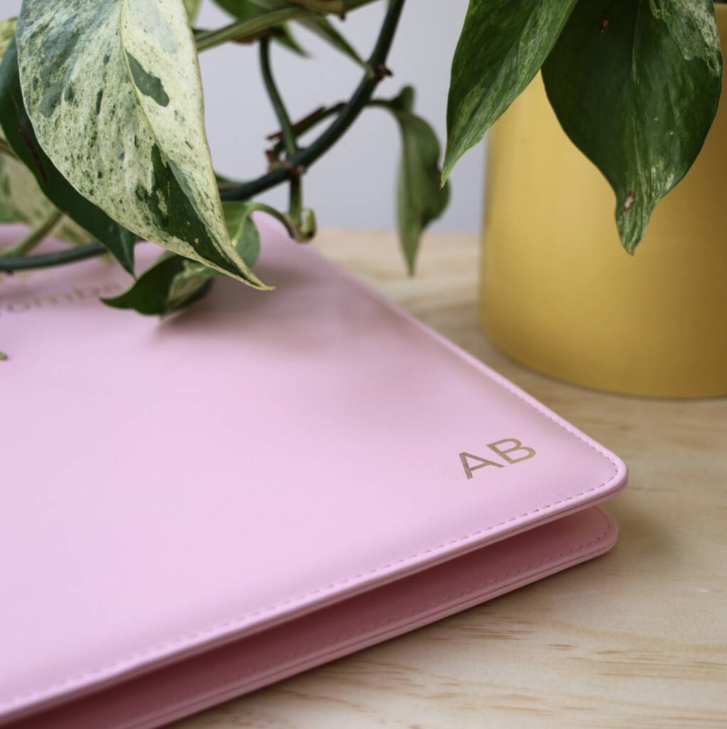 Vegan Leather Folio Personalised With Your Initials, 1 of 3