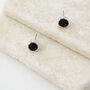 Black Swarovski Crystal Stud Earrings, thumbnail 2 of 4