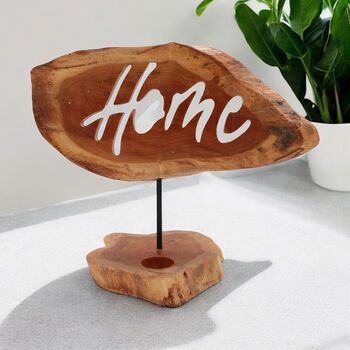Home Tealight Candle Holder And Decorative Sign, 2 of 3