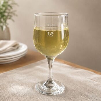 Personalised 18th Birthday Wine Glass Gift, 4 of 11