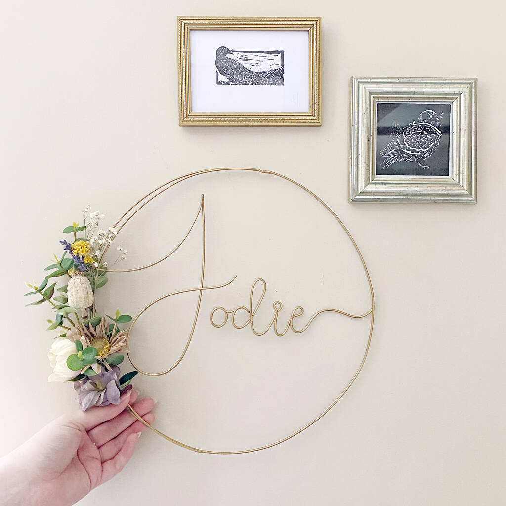 Personalised Name Flower Sign By The Letter Loft