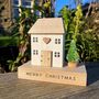 Merry Christmas Wooden House Block, thumbnail 2 of 4