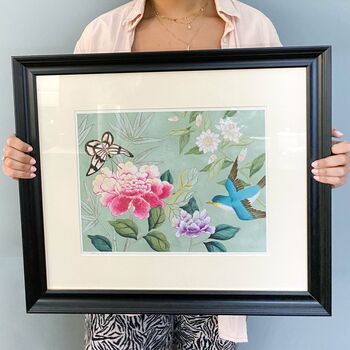 Bird, Butterfly And Florals Chinoiserie Giclée Print, 2 of 6