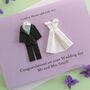 Personalised Mr And Mrs Origami Wedding Card, thumbnail 4 of 5